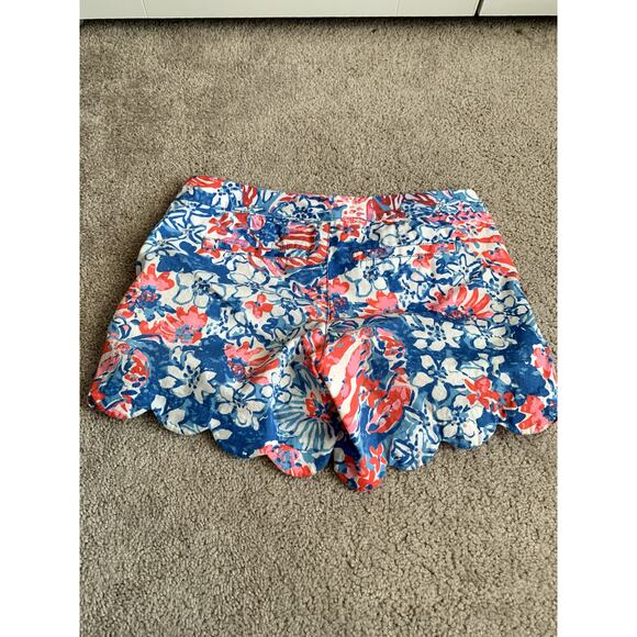 Lilly Pulitzer The ButterCup Shorts Bay Blue Pop Pop Glow Size 0 - Picture 3 of 6